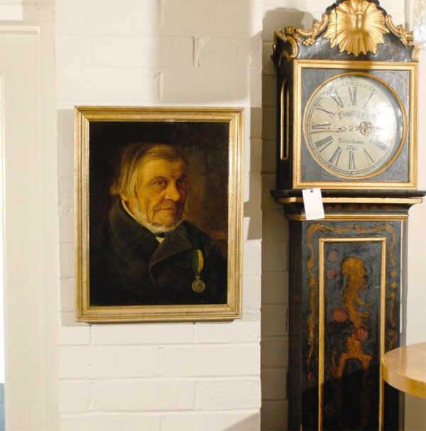 Antique Swedish Oil Portrait of Gentleman