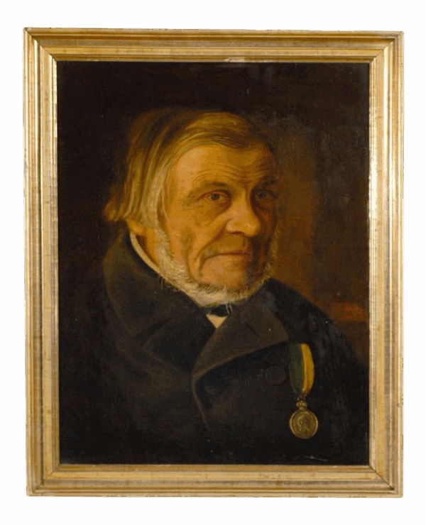 Antique Swedish Oil Portrait of Gentleman