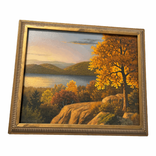David Jermann Va Landscape Painting, Framed