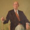 David Poole A.R.CA., R.P., Portrait of Robert Strauss Seated, Oil on Board, 1977