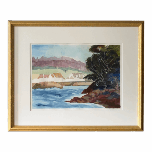 Framed Original Landscape Watercolor Painting