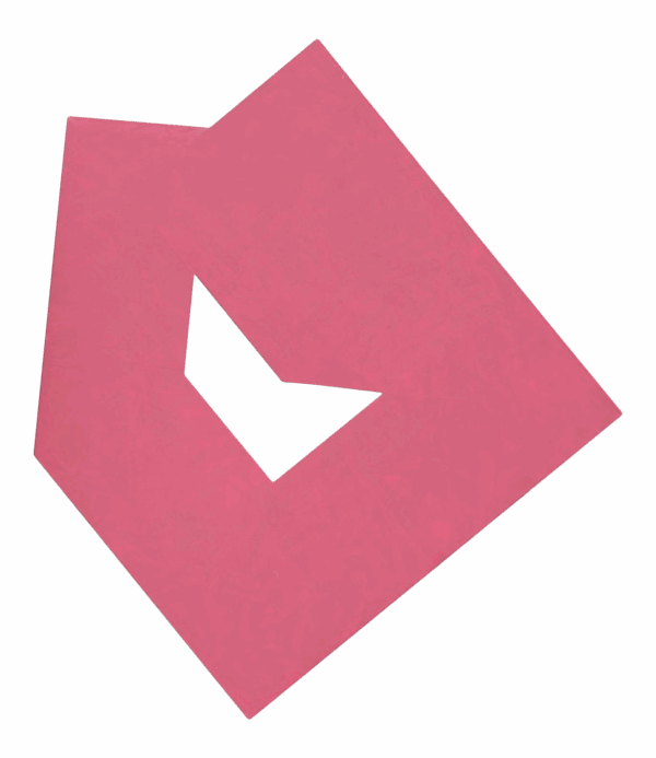 Gary Jurysta "Red Up" Angular Geometric Abstract Painting 1982 Gary Jurysta "Red Up" Angular Geometric Abstract Painting 1982