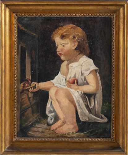 M. Gloria, Portrait of a Girl, Oil on Canvas