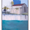 Modernist Tropical Oil Painting on Canvas