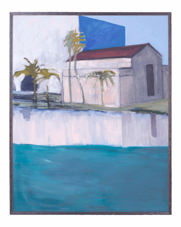 Modernist Tropical Oil Painting on Canvas Modernist Tropical Oil Painting on Canvas