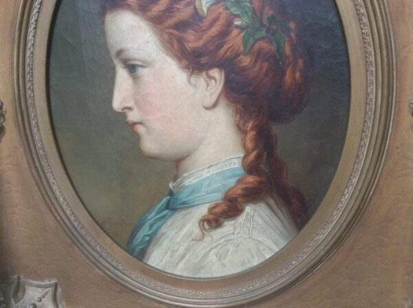 Portrait of a Young Woman With Red Hair by Albert Graefle Portrait of a Young Woman With Red Hair by Albert Graefle