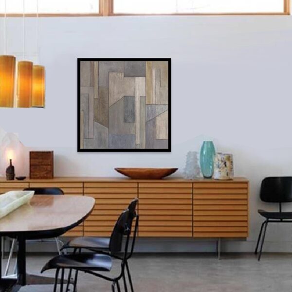 'Strong Silent Beauty' Geometric Abstract Square Oil Painting by Stephen Cimini 'Strong Silent Beauty' Geometric Abstract Square Oil Painting by Stephen Cimini