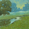 Vintage French Landscape - Meadow Creek