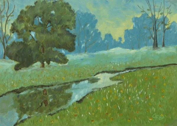 Vintage French Landscape - Meadow Creek Vintage French Landscape - Meadow Creek